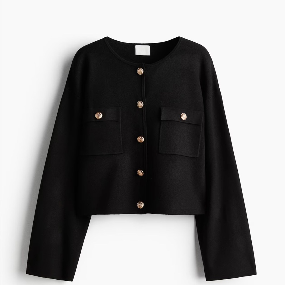 H&M Black Cardigan with Gold details